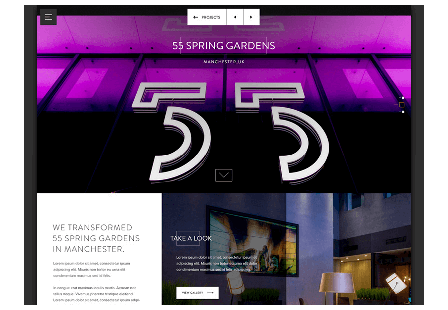 Pilonerbanzo created the website for construction company ARCO to present their services